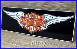 Vintage Harley Davidson Motorcycles Porcelain Dealership Sign Gas Oil Quality Vintage Harley Davidson Motorcycles Porcelain Dealership Sign Gas Oil Quality