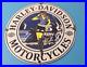 Vintage Harley Davidson Motorcycles Sign Police Biker Gas Girl Porcelain Sign