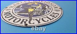 Vintage Harley Davidson Motorcycles Sign Police Biker Gas Girl Porcelain Sign