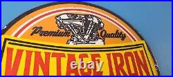 Vintage Harley Davidson Motorcycles Sign Vintage Iron Motor Oil Gas Pump Sign