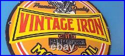 Vintage Harley Davidson Motorcycles Sign Vintage Iron Motor Oil Gas Pump Sign