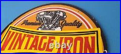 Vintage Harley Davidson Motorcycles Sign Vintage Iron Motor Oil Gas Pump Sign