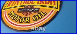 Vintage Harley Davidson Motorcycles Sign Vintage Iron Motor Oil Gas Pump Sign