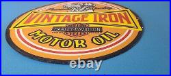 Vintage Harley Davidson Motorcycles Sign Vintage Iron Motor Oil Gas Pump Sign