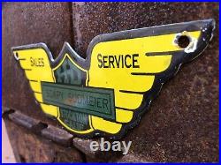 Vintage Harley Davidson Porcelain Soapy Sudmeier Sales Service CA Gas Oil Sign