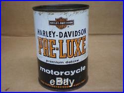 Vintage Harley Davidson Quart Oil Tin Can Metal Pre-luxe Antique Sign