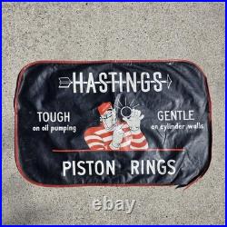 Vintage Hastings Piston Rings Fender Cover Automotive Oil Gas Advertising Retro