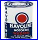 Vintage Havoline Motor Oil Can Porcelain Sign Gasoline Gas Station Pump Plate