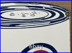 Vintage Havoline Motor Oil Can Porcelain Sign Gasoline Gas Station Pump Plate