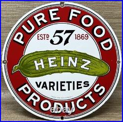 Vintage Heinz 57 Porcelain Sign Oil Gas Station Restaurant Diner Ketchup Mustard