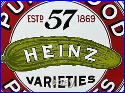 Vintage Heinz 57 Porcelain Sign Oil Gas Station Restaurant Diner Ketchup Mustard