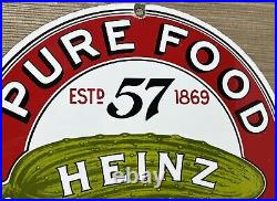 Vintage Heinz 57 Porcelain Sign Oil Gas Station Restaurant Diner Ketchup Mustard