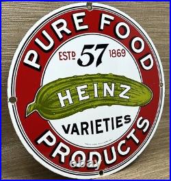 Vintage Heinz 57 Porcelain Sign Oil Gas Station Restaurant Diner Ketchup Mustard