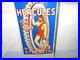 Vintage Hercules Tires & Tubes 20 Porcelain Metal Gasoline Oil Ds Flange Sign