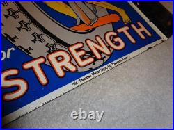 Vintage Hercules Tires & Tubes 20 Porcelain Metal Gasoline Oil Ds Flange Sign