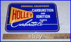 Vintage Holley Carburetor Car & Truck Ignition Parts 12 Metal Gasoline Oil Sign