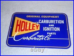 Vintage Holley Carburetor Car & Truck Ignition Parts 12 Metal Gasoline Oil Sign