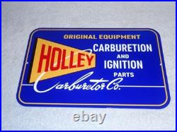 Vintage Holley Carburetor Car & Truck Ignition Parts 12 Metal Gasoline Oil Sign Vintage Holley Carburetor Car & Truck Ignition Parts 12 Metal Gasoline Oil Sign
