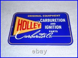 Vintage Holley Carburetor Car & Truck Ignition Parts 12 Metal Gasoline Oil Sign