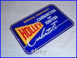 Vintage Holley Carburetor Car & Truck Ignition Parts 12 Metal Gasoline Oil Sign