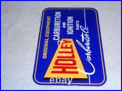 Vintage Holley Carburetor Car & Truck Ignition Parts 12 Metal Gasoline Oil Sign