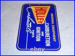 Vintage Holley Carburetor Car & Truck Ignition Parts 12 Metal Gasoline Oil Sign Vintage Holley Carburetor Car & Truck Ignition Parts 12 Metal Gasoline Oil Sign
