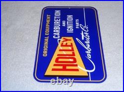 Vintage Holley Carburetor Car & Truck Ignition Parts 12 Metal Gasoline Oil Sign Vintage Holley Carburetor Car & Truck Ignition Parts 12 Metal Gasoline Oil Sign