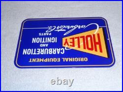 Vintage Holley Carburetor Car & Truck Ignition Parts 12 Metal Gasoline Oil Sign