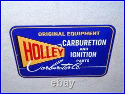 Vintage Holley Carburetor Car & Truck Ignition Parts 12 Metal Gasoline Oil Sign