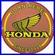 Vintage Honda Porcelain Sign Gas Oil Garage Repair Motorcycle Auto Lawn Plane