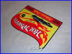 Vintage Hot Wheels Mattel Authorized Dealer 12 Metal Die-cast Car Gas Oil Sign Vintage Hot Wheels Mattel Authorized Dealer 12 Metal Die-cast Car Gas Oil Sign