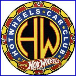 Vintage Hot Wheels Porcelain Sign Dealership Gas Station Dino Motor Oil Vintage Hot Wheels Porcelain Sign Dealership Gas Station Dino Motor Oil
