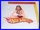 Vintage Hot Wheels Woman? 12 Metal? Race Car Gasoline Oil Advertising Sign