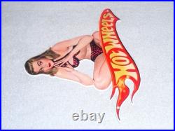 Vintage Hot Wheels Woman? 12 Metal? Race Car Gasoline Oil Advertising Sign