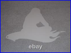 Vintage Hot Wheels Woman? 12 Metal? Race Car Gasoline Oil Advertising Sign