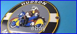 Vintage Hudson Motor Oil Sign Gas Service Station Pump Porcelain Sign