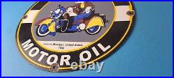 Vintage Hudson Motor Oil Sign Gas Service Station Pump Porcelain Sign