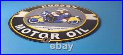 Vintage Hudson Motor Oil Sign Gas Service Station Pump Porcelain Sign