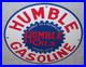 Vintage Humble Oil Refining Tx 12 Porcelain Metal Gasoline Service Station Sign