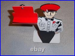 Vintage Hurst 4 5 Speed Shifter Salesman 1' Metal Gasoline Oil Card Holder Sign
