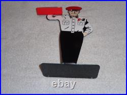 Vintage Hurst 4 5 Speed Shifter Salesman 1' Metal Gasoline Oil Card Holder Sign