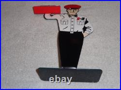 Vintage Hurst 4 5 Speed Shifter Salesman 1' Metal Gasoline Oil Card Holder Sign Vintage Hurst 4 5 Speed Shifter Salesman 1' Metal Gasoline Oil Card Holder Sign