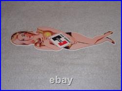 Vintage Hurst Authorized Parts Outlet Blonde Woman 14 Metal Gasoline Oil Sign