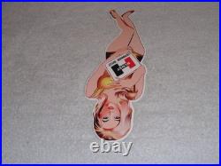 Vintage Hurst Authorized Parts Outlet Blonde Woman 14 Metal Gasoline Oil Sign