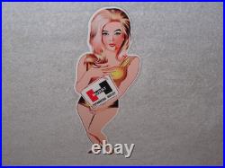 Vintage Hurst Authorized Parts Outlet Blonde Woman 14 Metal Gasoline Oil Sign