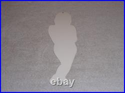 Vintage Hurst Authorized Parts Outlet Blonde Woman 14 Metal Gasoline & Oil Sign