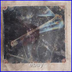 Vintage Husky Hi Power Old Us Gasoline Oil Gas Pump Enamel Porcelain Sign
