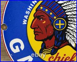 Vintage Idaho Gasoline Porcelain Sign, Gas Station, Pump Plate, Motor Oil