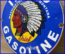 Vintage Idaho Gasoline Porcelain Sign, Gas Station, Pump Plate, Motor Oil