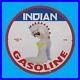 Vintage Indian 1946 USA Gas Station Service Man Cave Oil Porcelain Sign